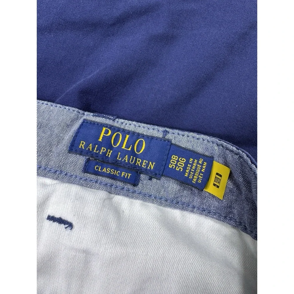 Polo Ralph Lauren Mens 50x10.5 Classic Fit Navy Blue Chino Shorts NWT Big & Tall